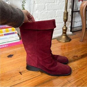 Chic Burgundy Over the Knee Boots